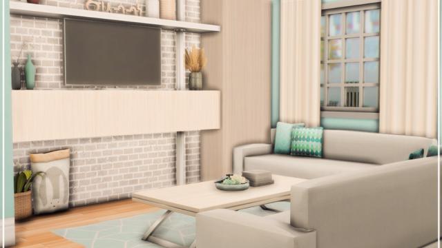 Mykel Living room для The Sims 4