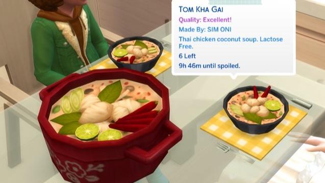 -     Recipe Tom Kha Gai for The Sims 4
