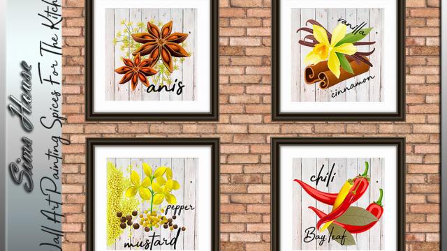 Wall Art Painting Spices For The Kitchen