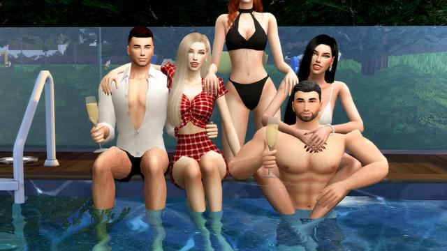 Joy Pool (Pose Pack) for The Sims 4