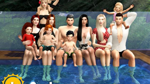 Joy Pool (Pose Pack) for The Sims 4