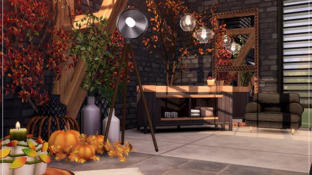 Autumn Loft Livingroom  Nov 16, 2020 for The Sims 4