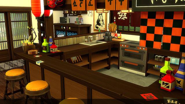 QE Lan Izakaya NOCC для The Sims 4