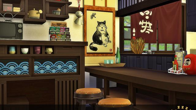 QE Lan Izakaya NOCC для The Sims 4