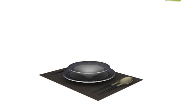 Jersey Placemat, Plates, Fork, Knife And Spoon for The Sims 4