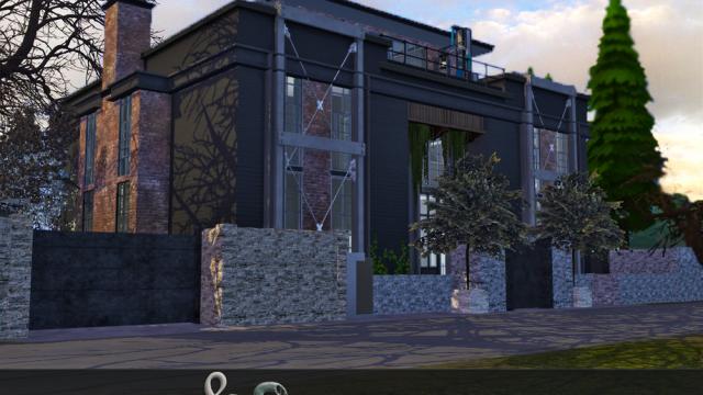 Brick & Steel - An Industrial lot для The Sims 4