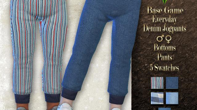 Toddler Denim Sweatpants for The Sims 4