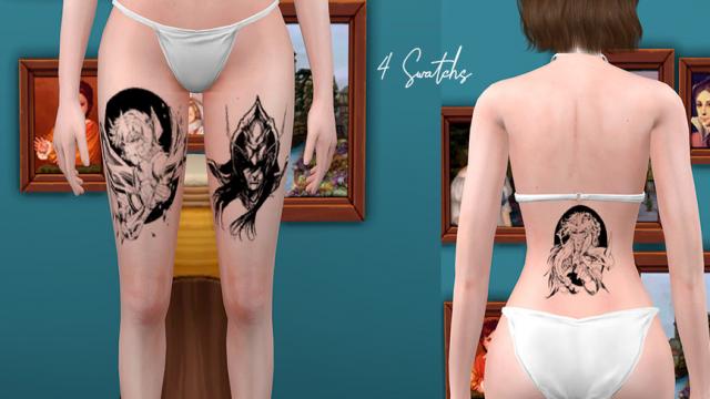 WinterxBakkoush - Saint Seiya Tattoo for The Sims 4