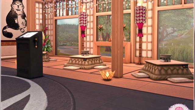 Karaoke Bar Hazakura for The Sims 4