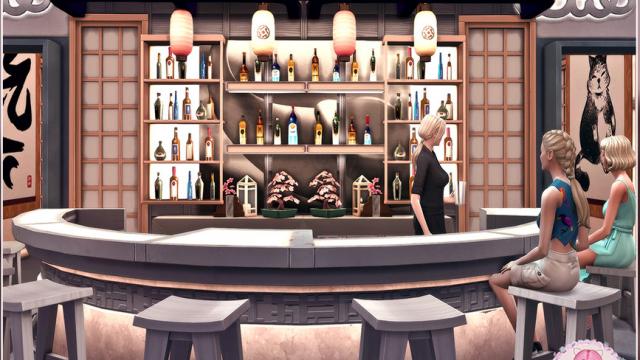 Karaoke Bar Hazakura for The Sims 4