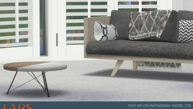 Lars Living Room - Loveseat - Nuts and Wood для The Sims 4