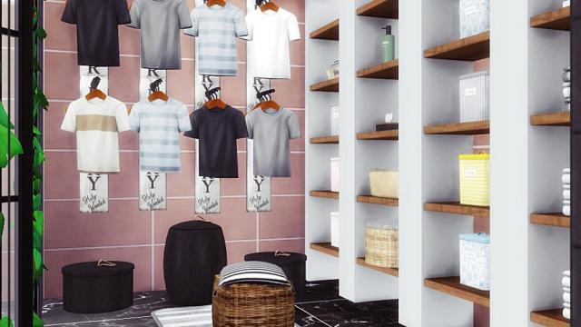 Bath room with wardrobe для The Sims 4