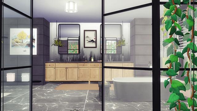 Bath room with wardrobe для The Sims 4