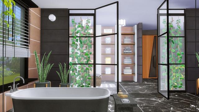 Bath room with wardrobe для The Sims 4