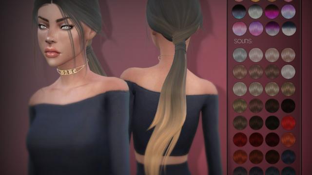 LeahLillith Lacuna Hair for The Sims 4