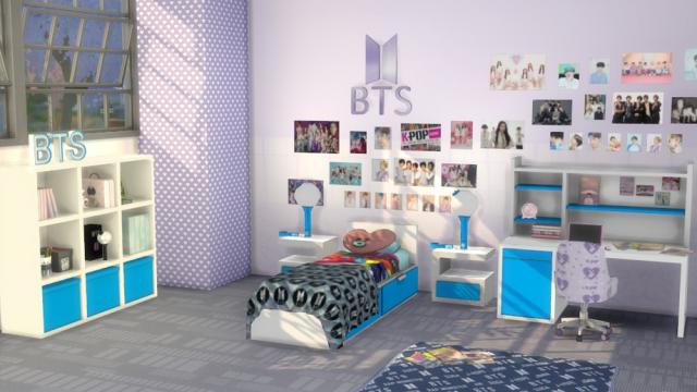 kardofe kpop Bedroom для The Sims 4