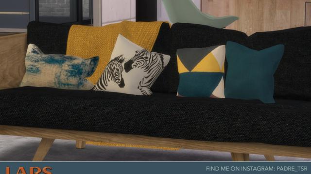 Lars Living Room - Loveseat Throw for The Sims 4