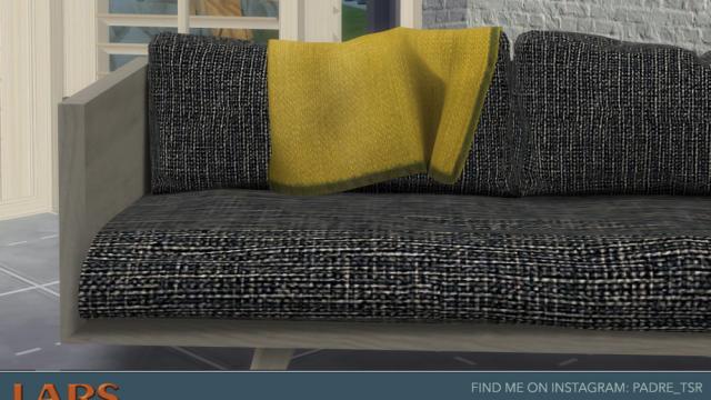 Lars Living Room - Loveseat Throw for The Sims 4