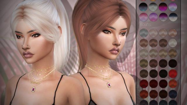 LeahLillith Barbiegirl Hair для The Sims 4