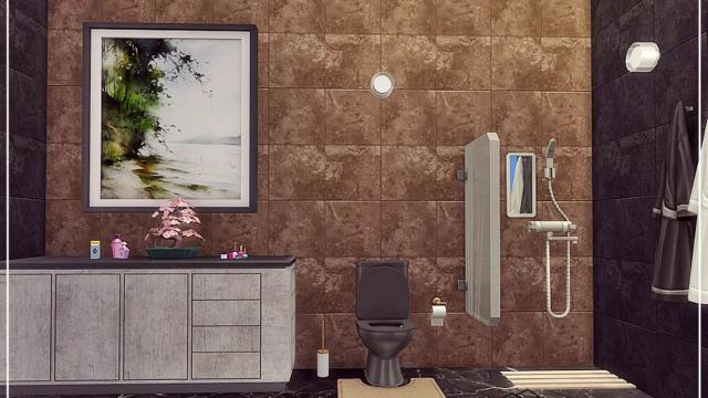 Deluxe-bathroom II для The Sims 4