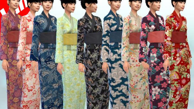 Landysh - RECOLOR YUKATA ( The Sims 4 Snowy Escape ) for The Sims 4