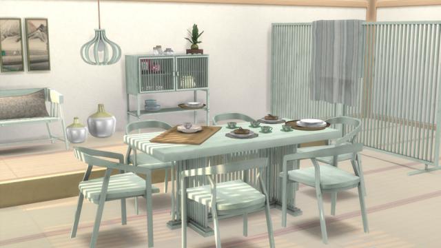 kardofe_Keiji Diningroom_ для The Sims 4