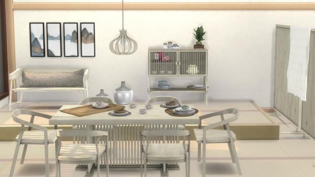 kardofe_Keiji Diningroom_ для The Sims 4