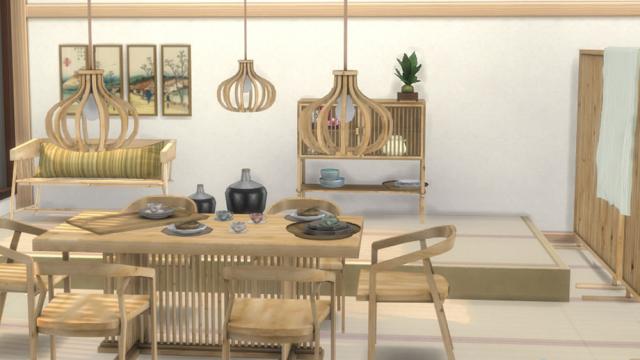 kardofe_Keiji Diningroom_ для The Sims 4