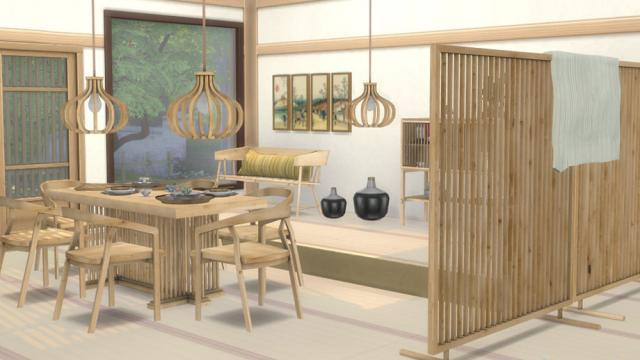 kardofe_Keiji Diningroom_ для The Sims 4