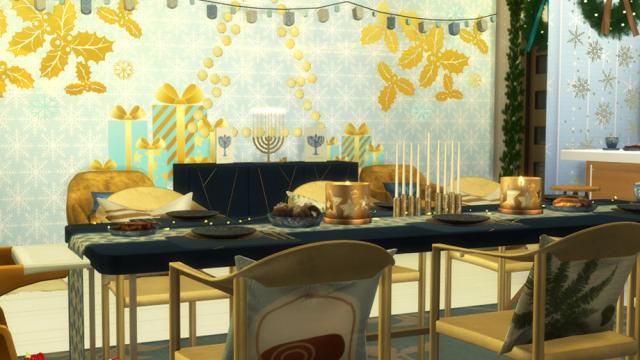 HOLIDAY WONDERLAND - HANUKKAH CELEBRATION для The Sims 4