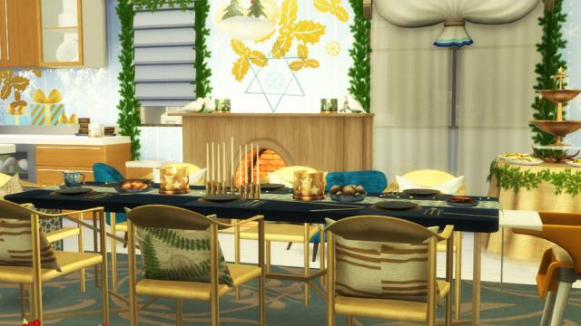 HOLIDAY WONDERLAND - HANUKKAH CELEBRATION для The Sims 4