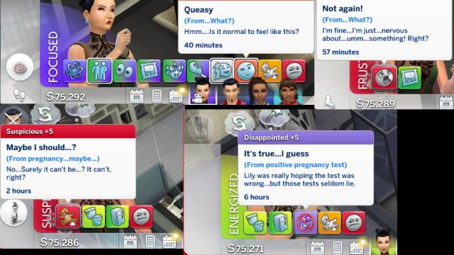 Early Pregnancy Quirks for The Sims 4