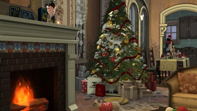 Freddie's 2020 Christmas Room для The Sims 4