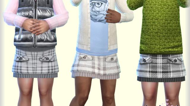 Download Skirt Plaid for The Sims 4
