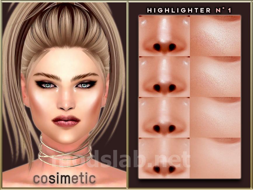 Download COSIMETIC Highlighter N1 for The Sims 4