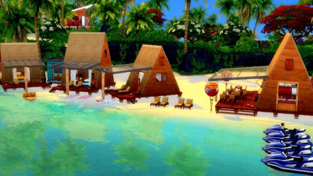 Wave -holiday rental для The Sims 4