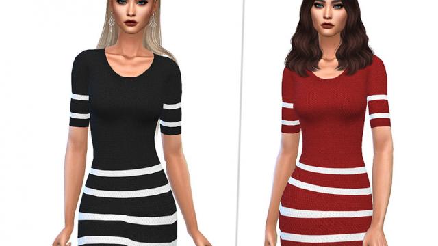 Striped Velvet Dress