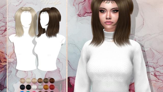JavaSims- Thirsty (Hairstyle) для The Sims 4