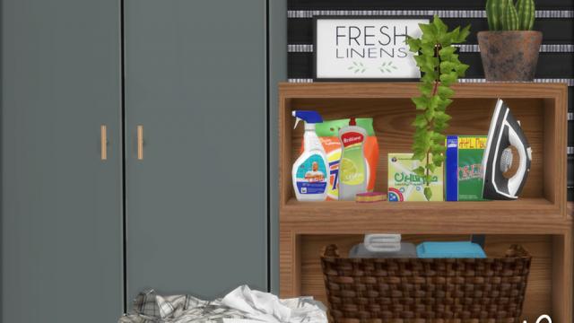 Zen Laundry Room для The Sims 4