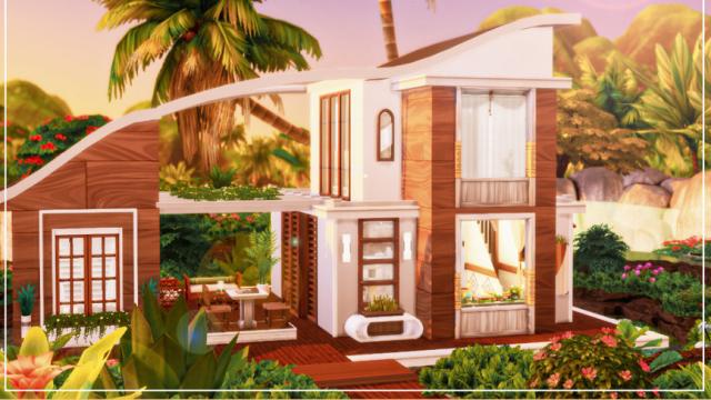 Floating Beach House for The Sims 4