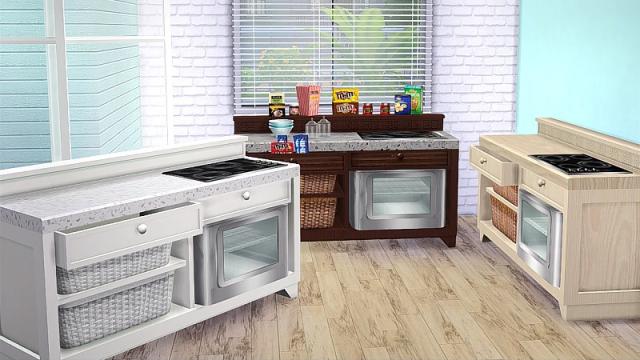 Young Way Kitchen - stove для The Sims 4