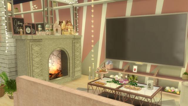 Natalie - living room для The Sims 4