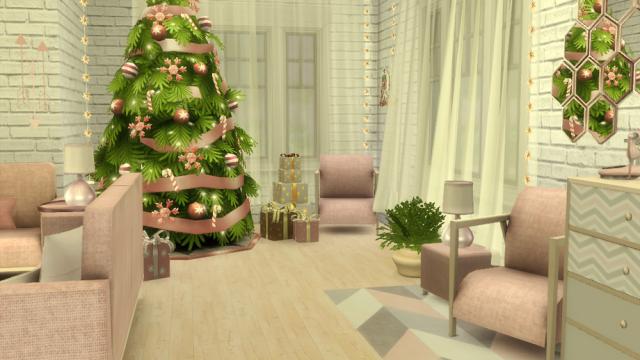 Natalie - living room для The Sims 4