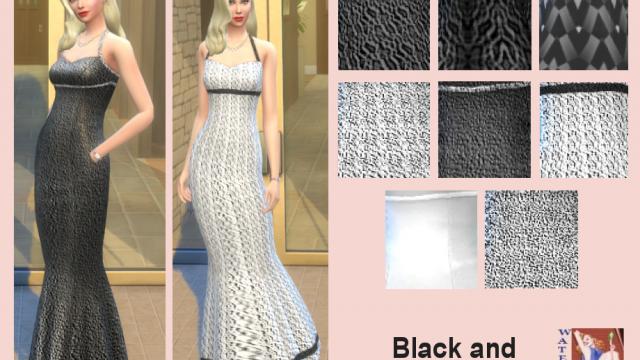 ws Black and White Dress