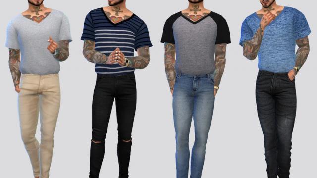 Basic V-neck Tees