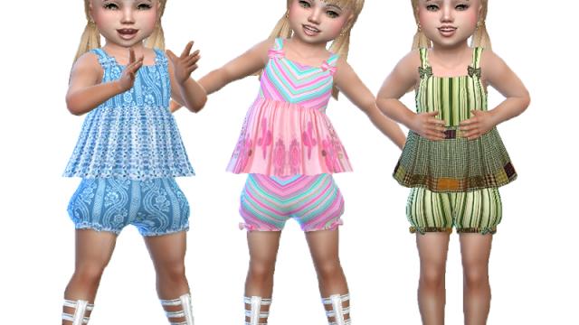 Puff Short set 02 (Toddler stuff) for The Sims 4