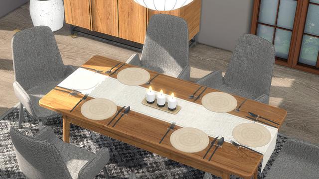 Natrium Dining Room для The Sims 4