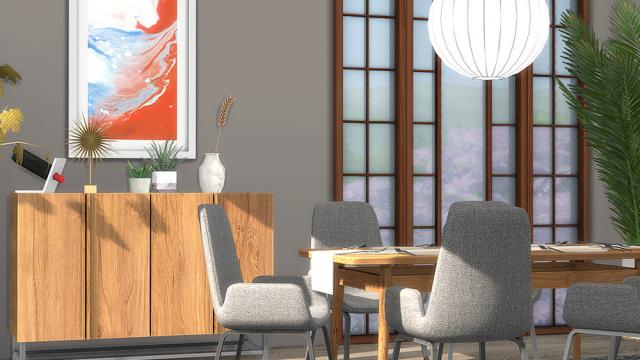 Natrium Dining Room для The Sims 4