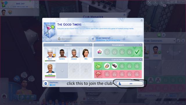 15 клубов для каждого сима / 15 Clubs Per Sim Mod для The Sims 4