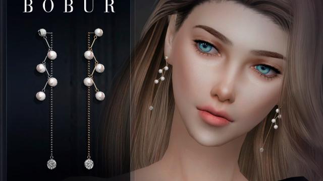 Bobur Earrings 39 for The Sims 4